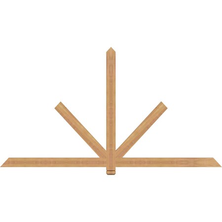 Ekena Millwork Kennewick Timber Gable Bracket, Western Red Cedar, 84"W x 45"H x 1 1/2"D x 3 1/2"F, 13/12 Pitch GBW084X45X0204KEN00SWR